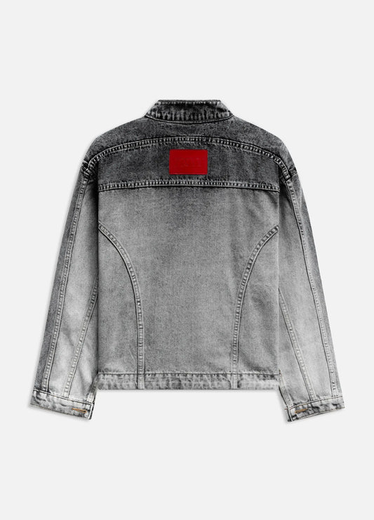 Contoured Denim Jacket - Grey
