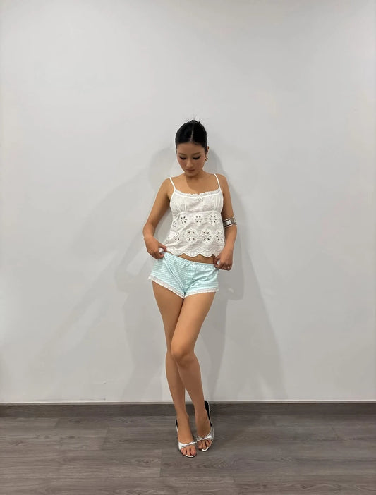 Gingham Mini Pant