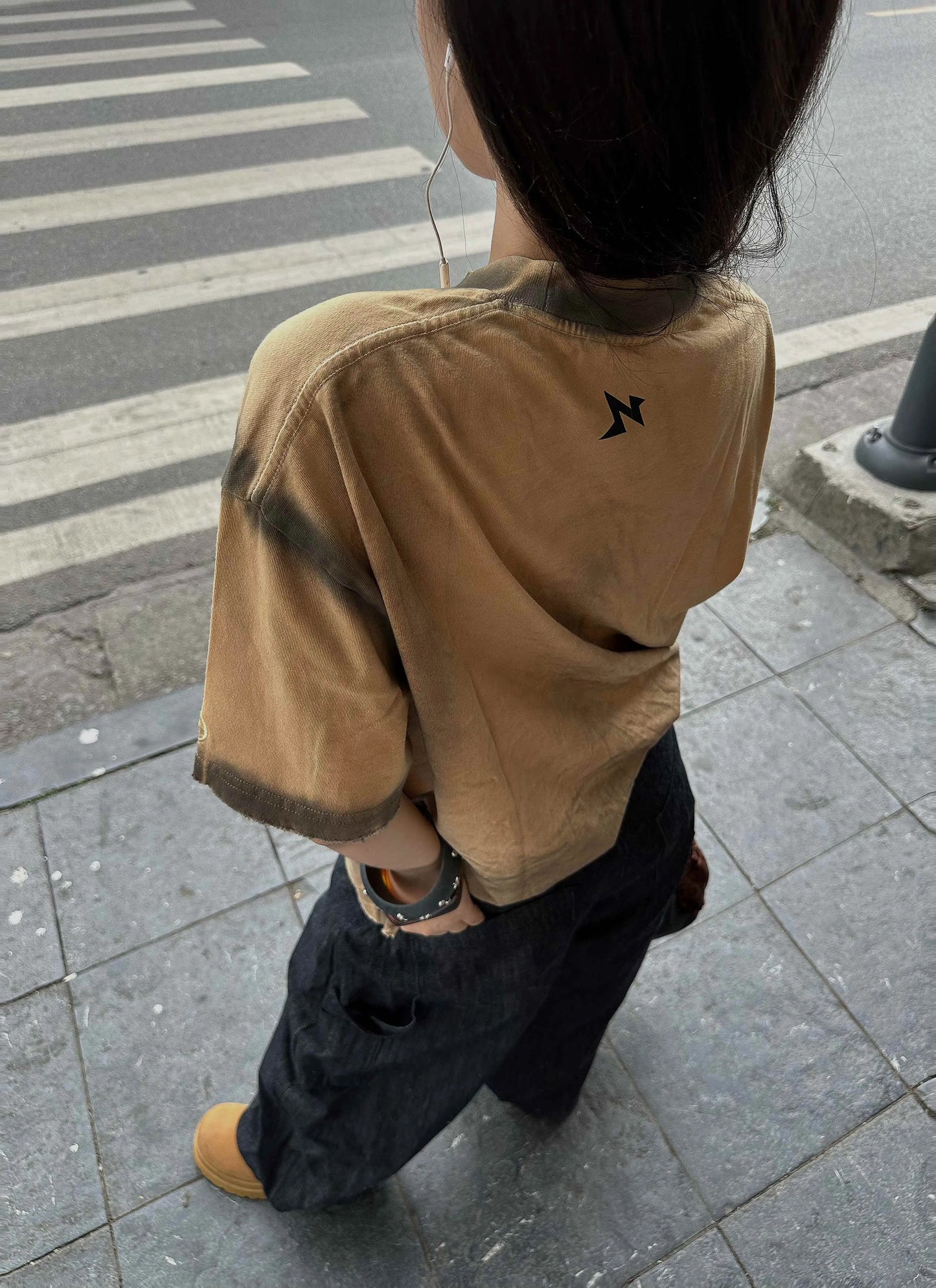 Pocket G&B Tee - Washed Brown