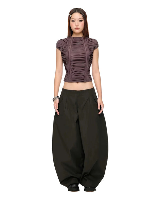 Mamtom Ruche Wavy Top