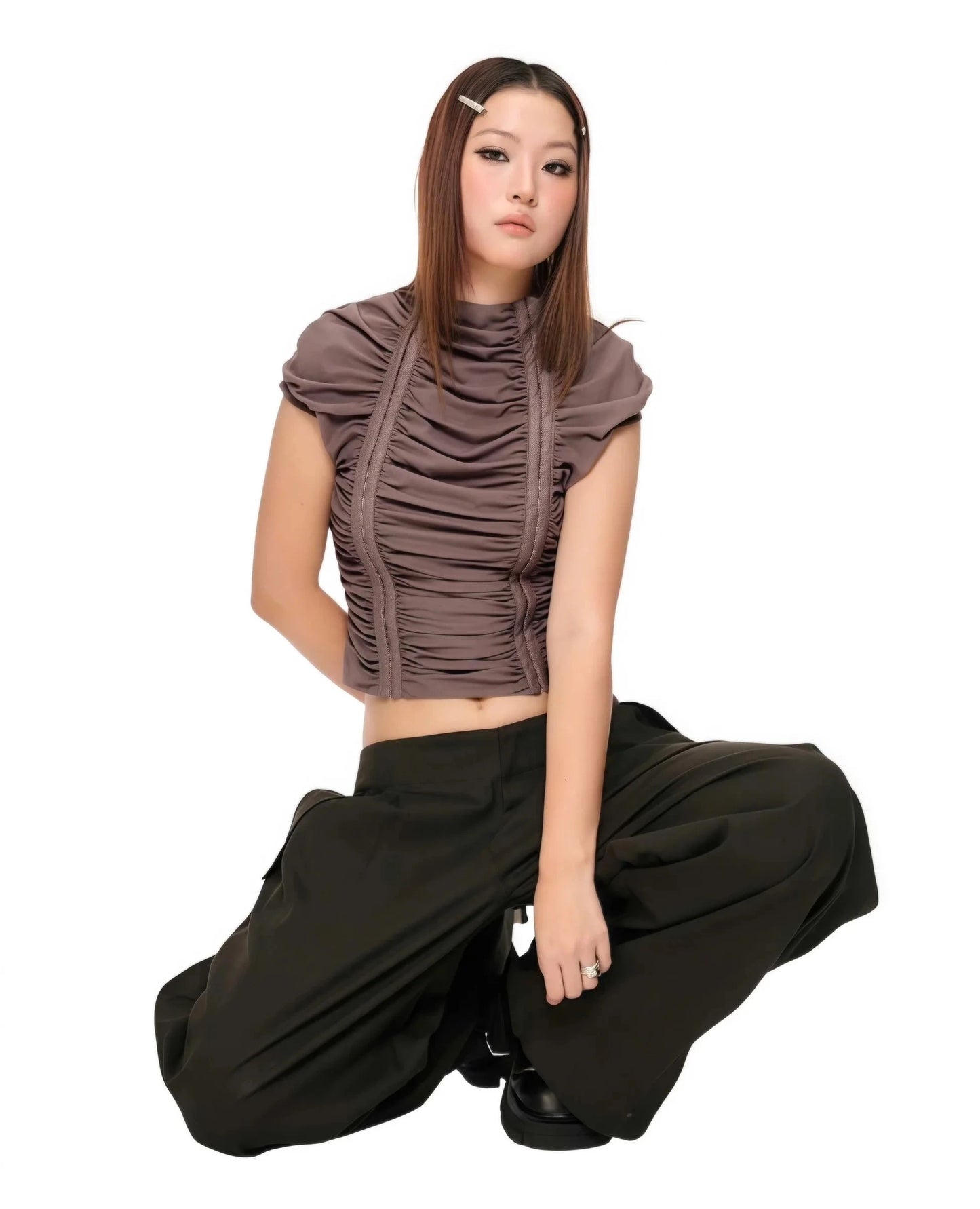 Mamtom Ruche Wavy Top
