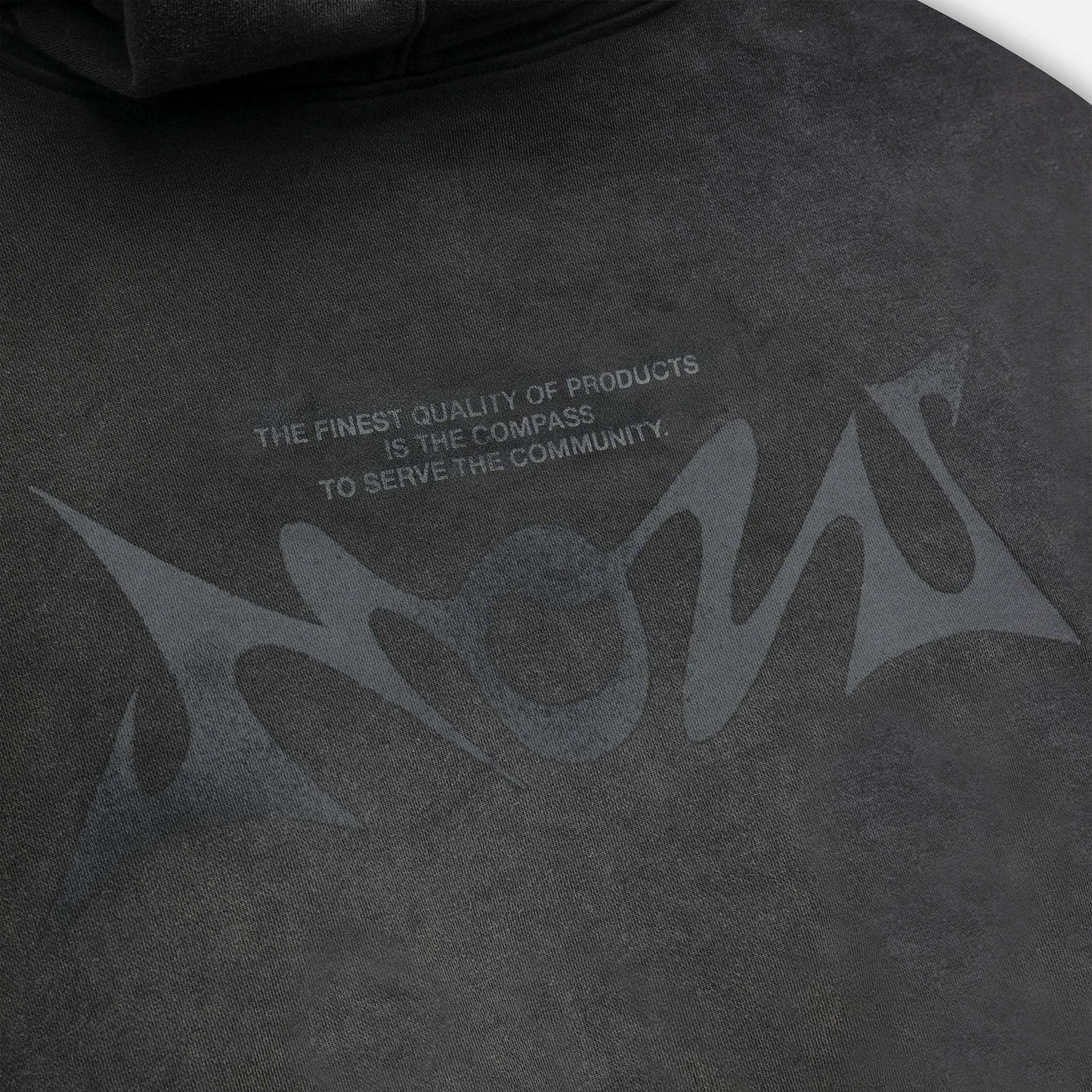 Patch Hoodie - Washed Black
