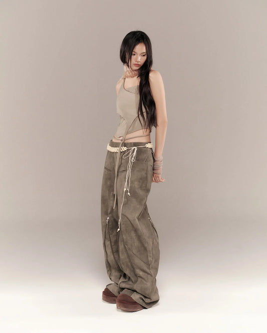 Lullaby Halter Top - Moss Green