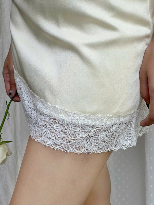 Trixie Cream Silk Skirt
