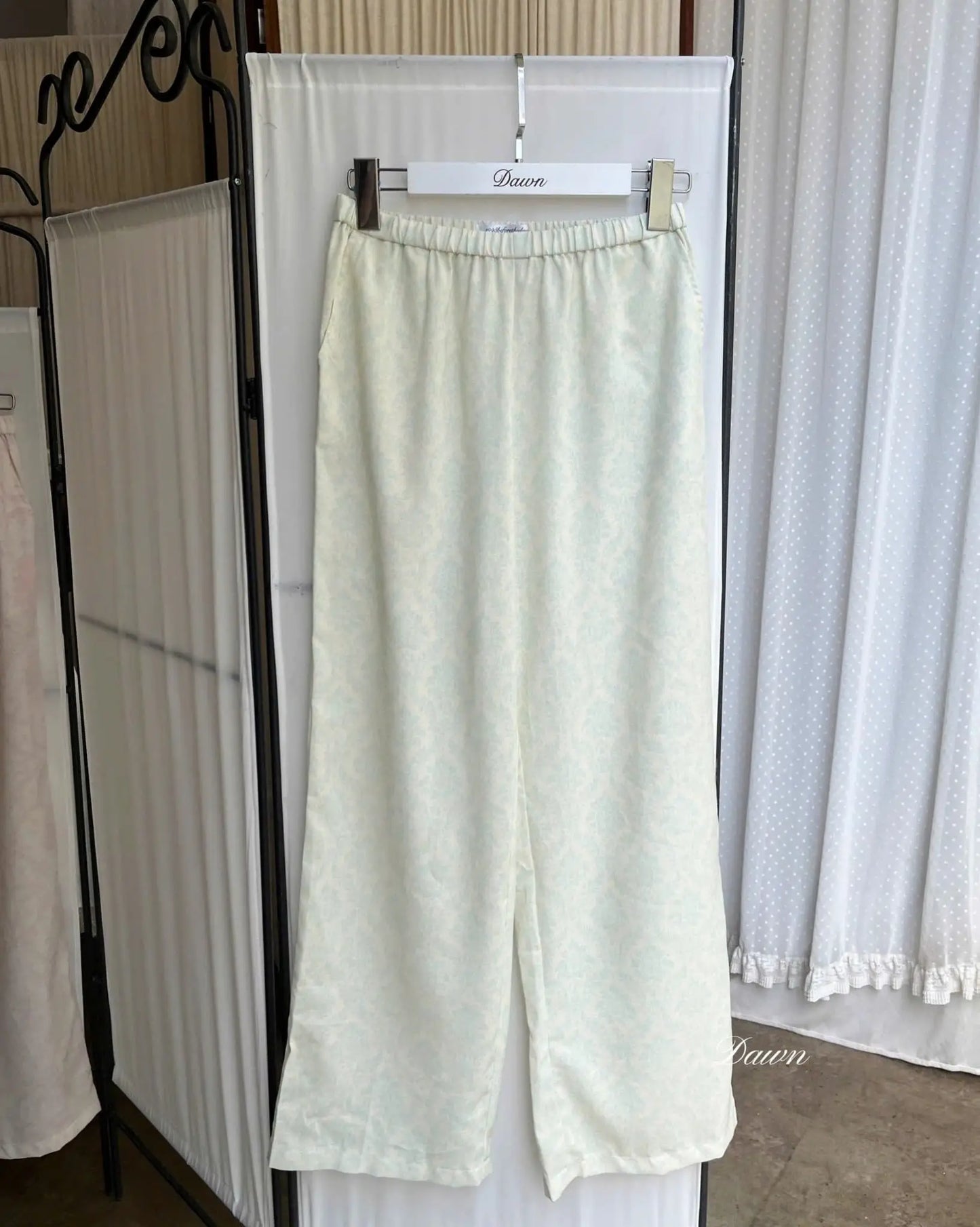 Cecily Mint Linen Pants