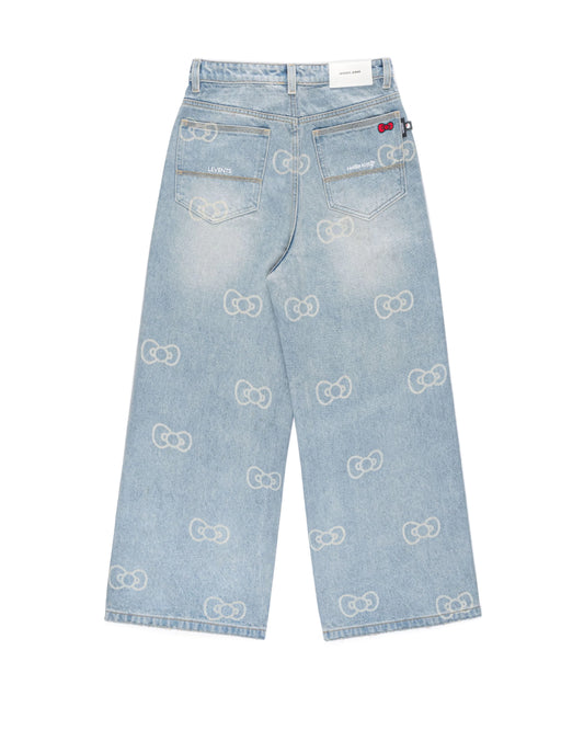 Monogram Laser Baggy Jeans