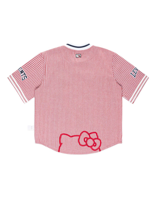 Striped Baseball Jersey Red