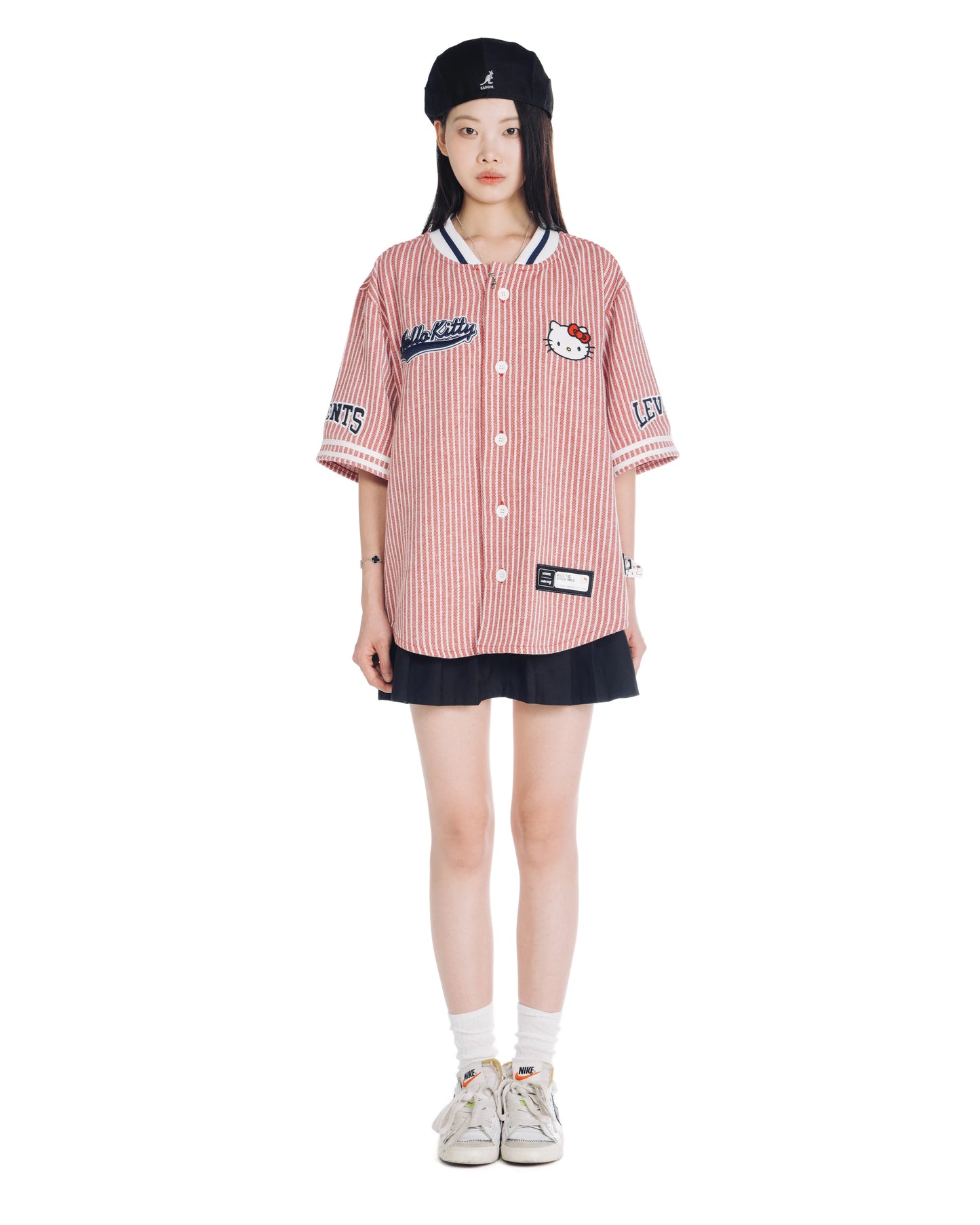 Striped Baseball Jersey Red
