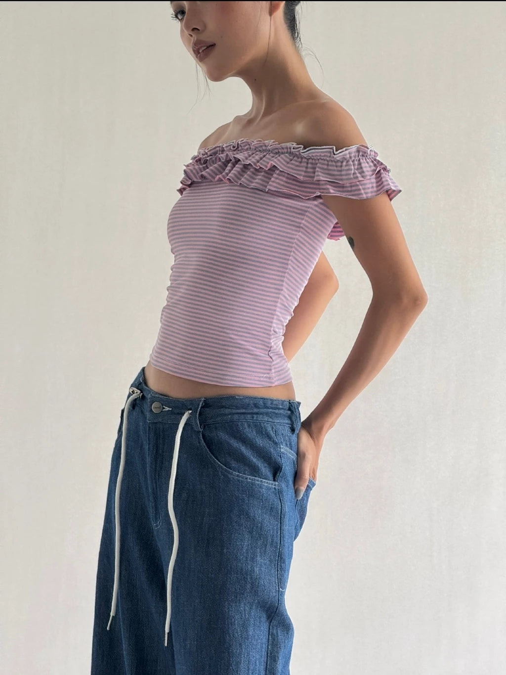 Ruffle Pink Top