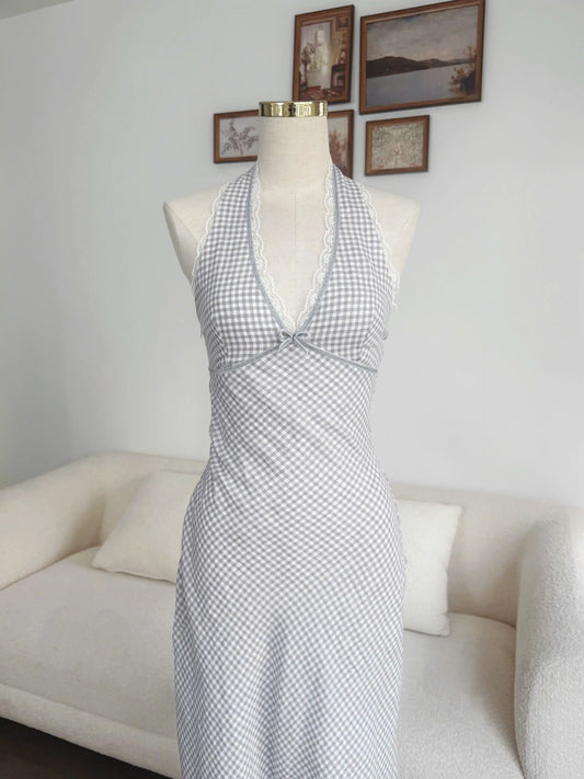 Endie Dress – Grey Gingham