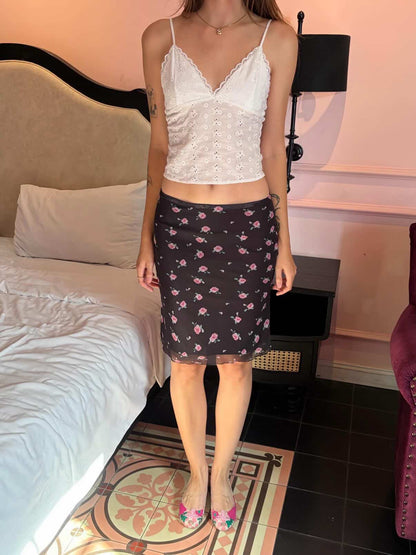 Mesh Midi Skirt