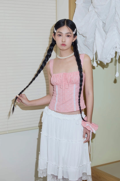 Jane Pink Dot Top