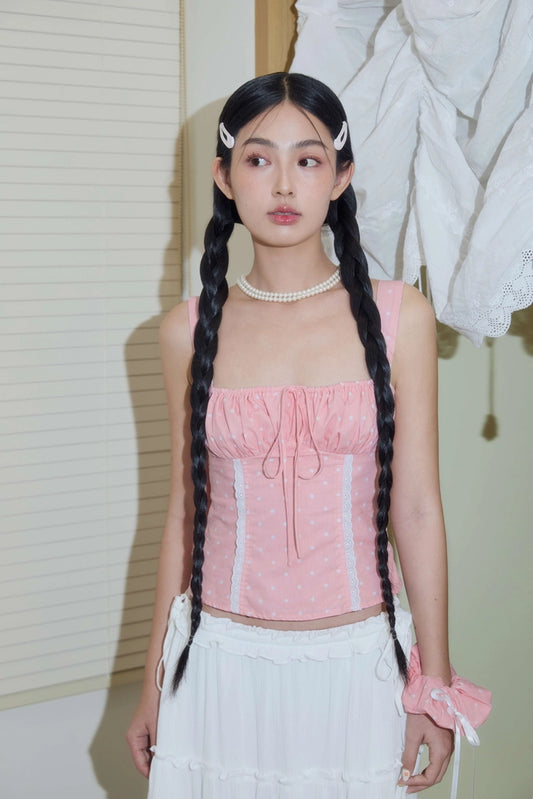 Jane Pink Dot Top