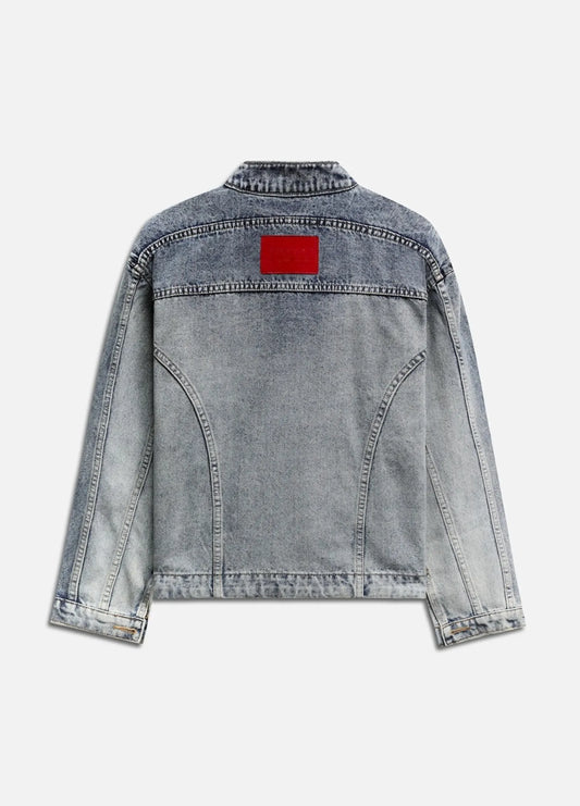 Contoured Denim Jacket - Blue