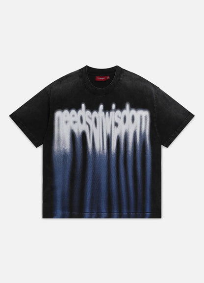 Metal Blur Tee - Washed Black