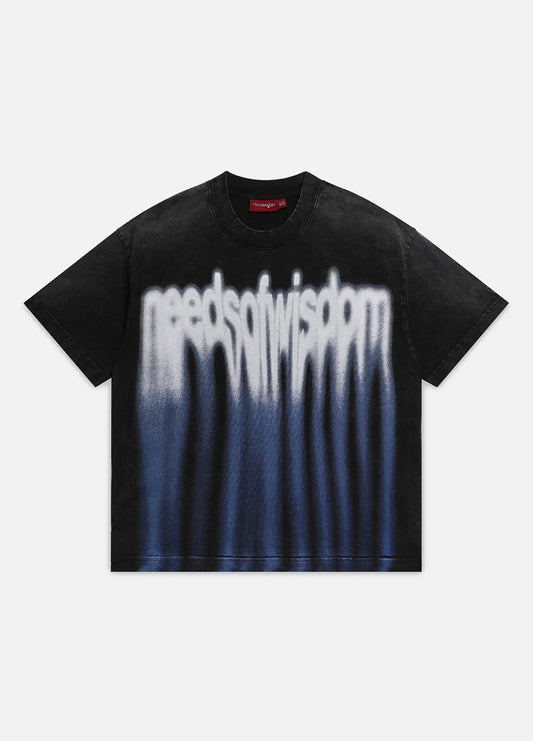 Metal Blur Tee - Washed Black