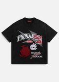 Chenille Icons Tee - Washed Black