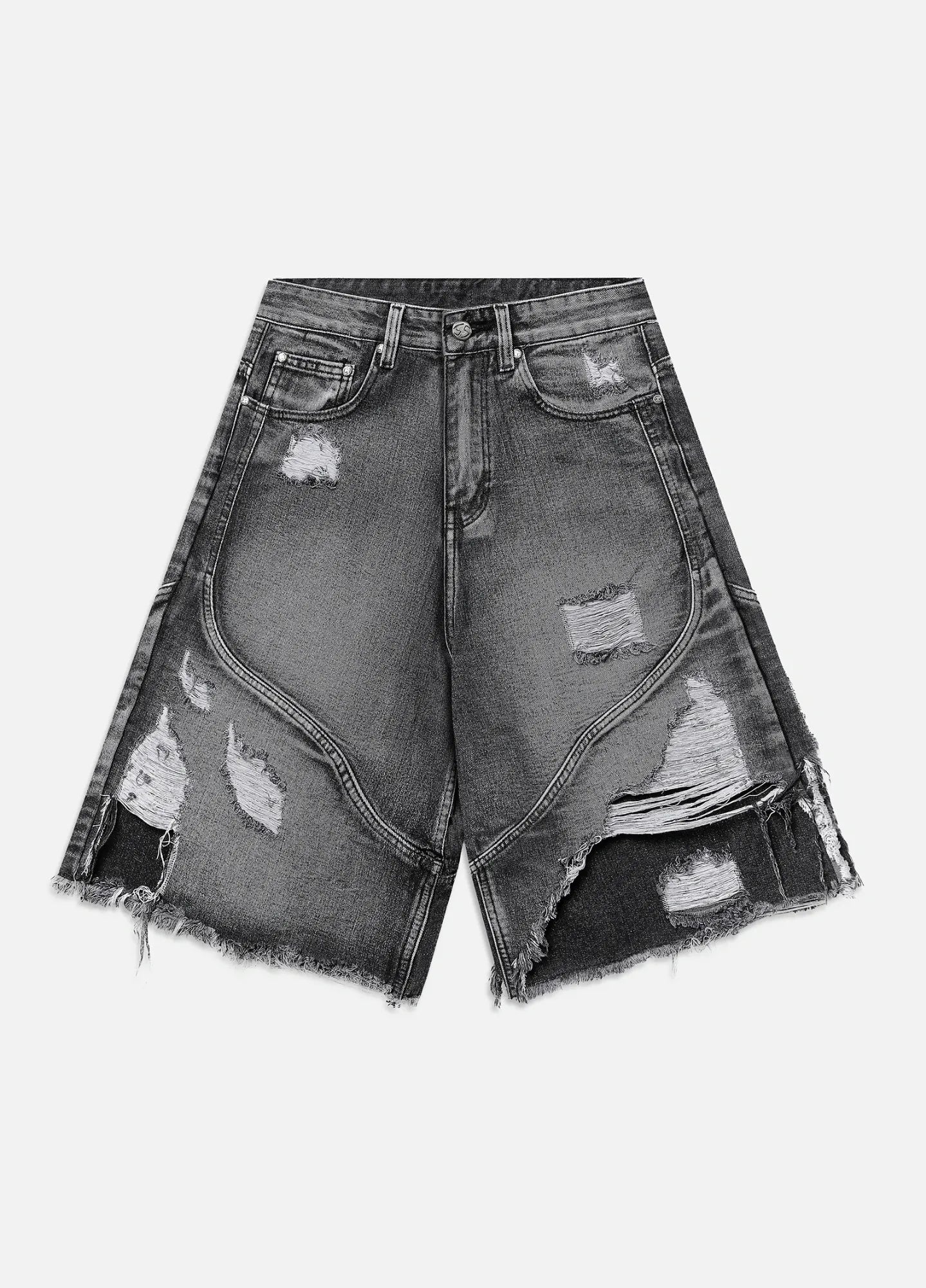 Rebel Edge Jorts - Washed Black