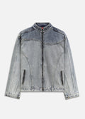Contoured Denim Jacket - Blue