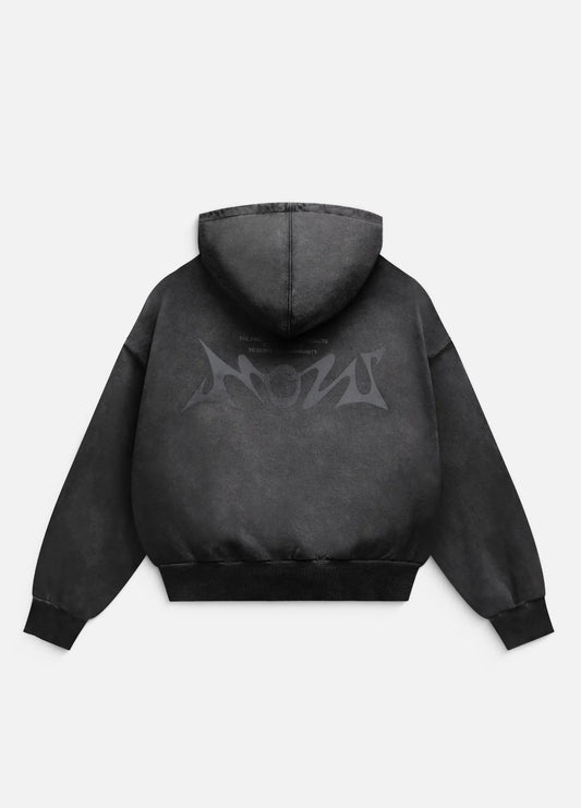 Patch Hoodie - Washed Black