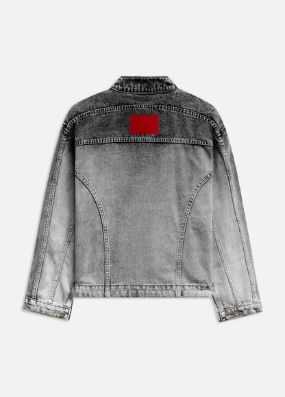 Contoured Denim Jacket - Grey