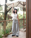 Striped Denim Pants