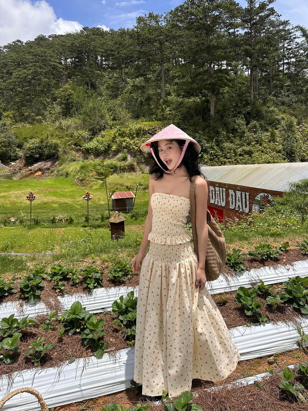Berry Tube Top & Maxi Skirt