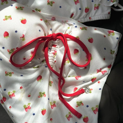 Berry Tankini White