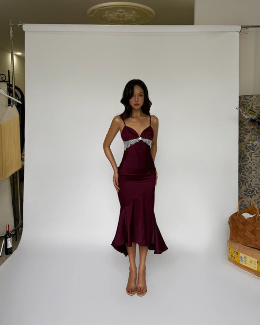 Vell Top - Burgundy