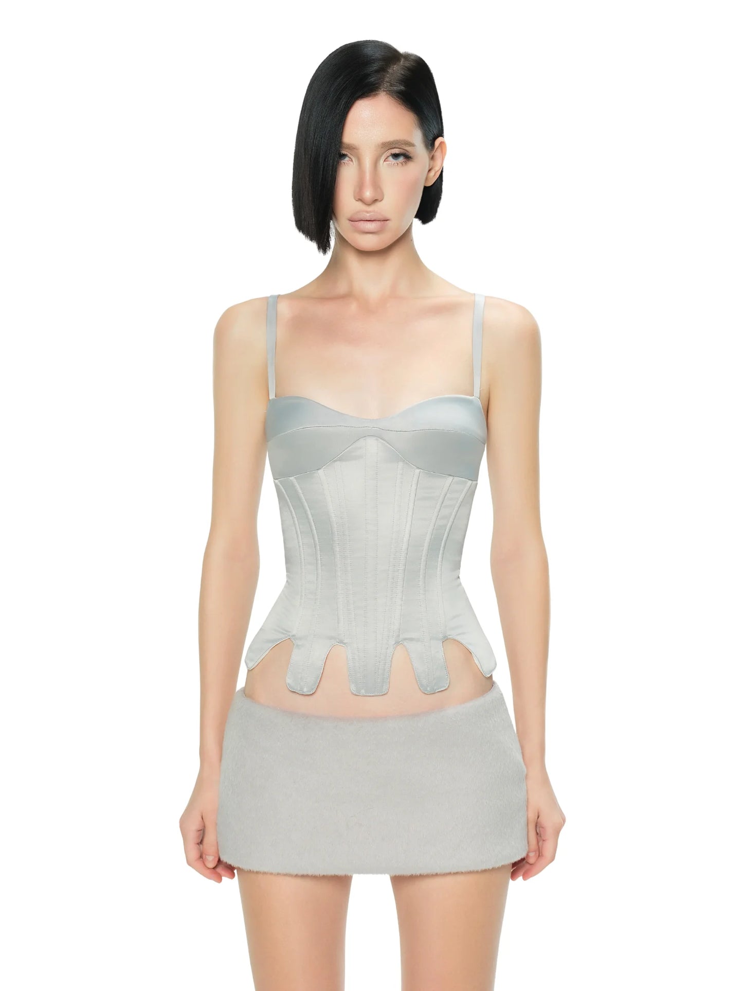 Glossy Satin Corset