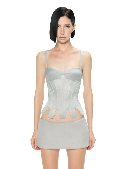 Glossy Satin Corset