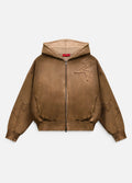 Patch Hoodie - Washed Brown