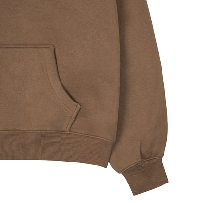 Logo Rabbit Zip Hoodie - Brown