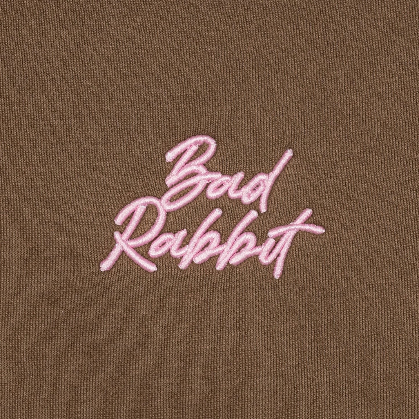 Logo Rabbit Zip Hoodie - Brown