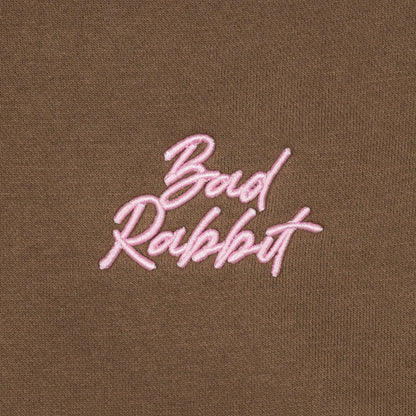 Logo Rabbit Zip Hoodie - Brown