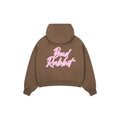 Logo Rabbit Zip Hoodie - Brown