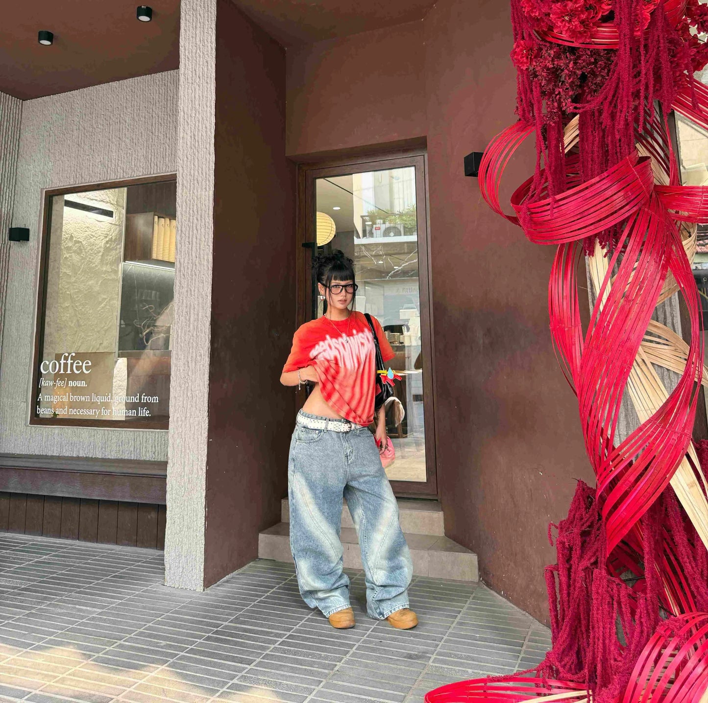 Metal Blur Tee - Washed Red