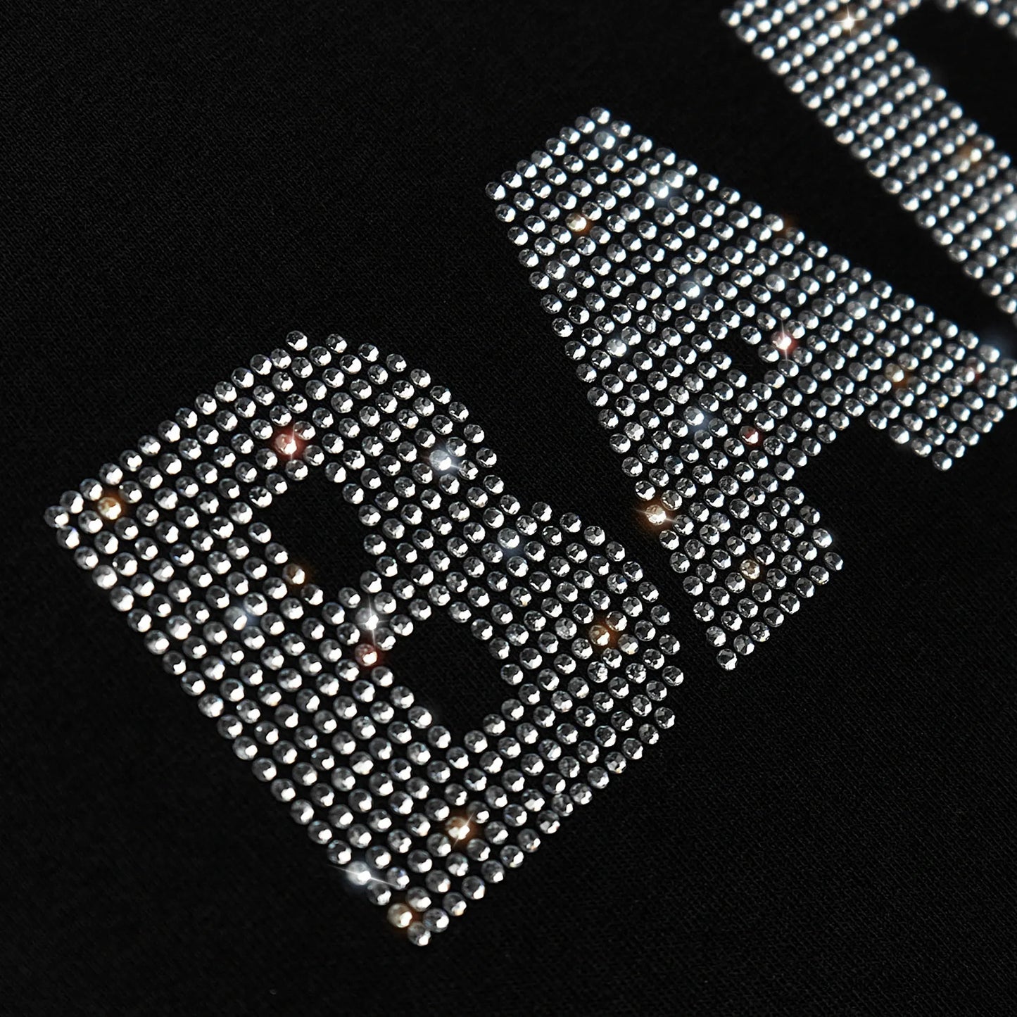 Rhinestone Baddie Baby Tee - Black