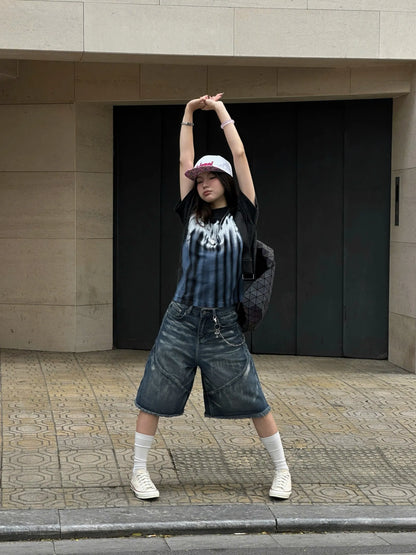 Rebel Edge Jorts - Washed Blue