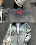 Contoured Denim Jacket - Blue