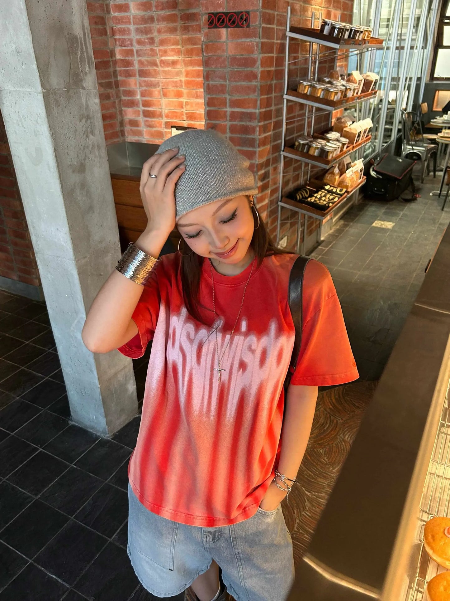 Metal Blur Tee - Washed Red