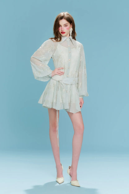 Élise Mint Mini Dress