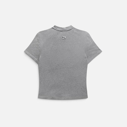 Rhinestone Goodie Baby Tee - Grey