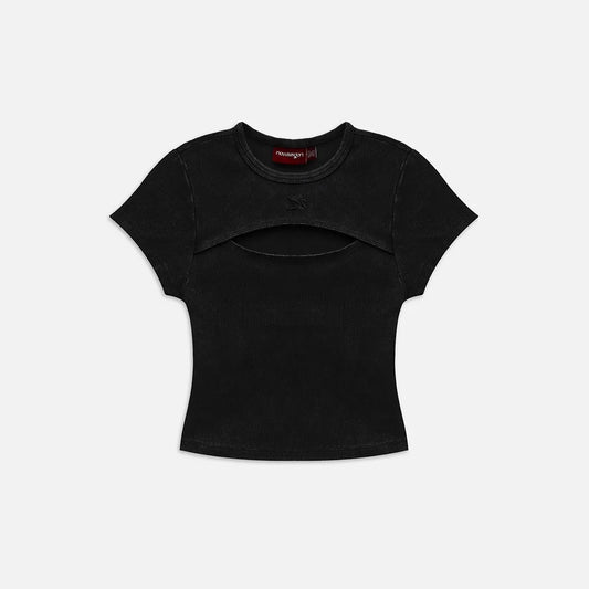 Ribbed Cutout Baby Tee