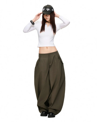 Matcha Croissant Baggy Pants