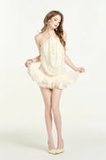 Lemon Crème Mini Dress