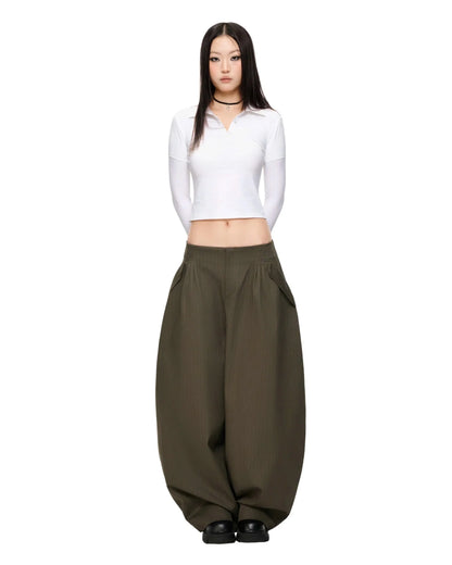 Matcha Croissant Baggy Pants