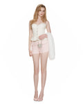 Bow Rose Tweed Shorts