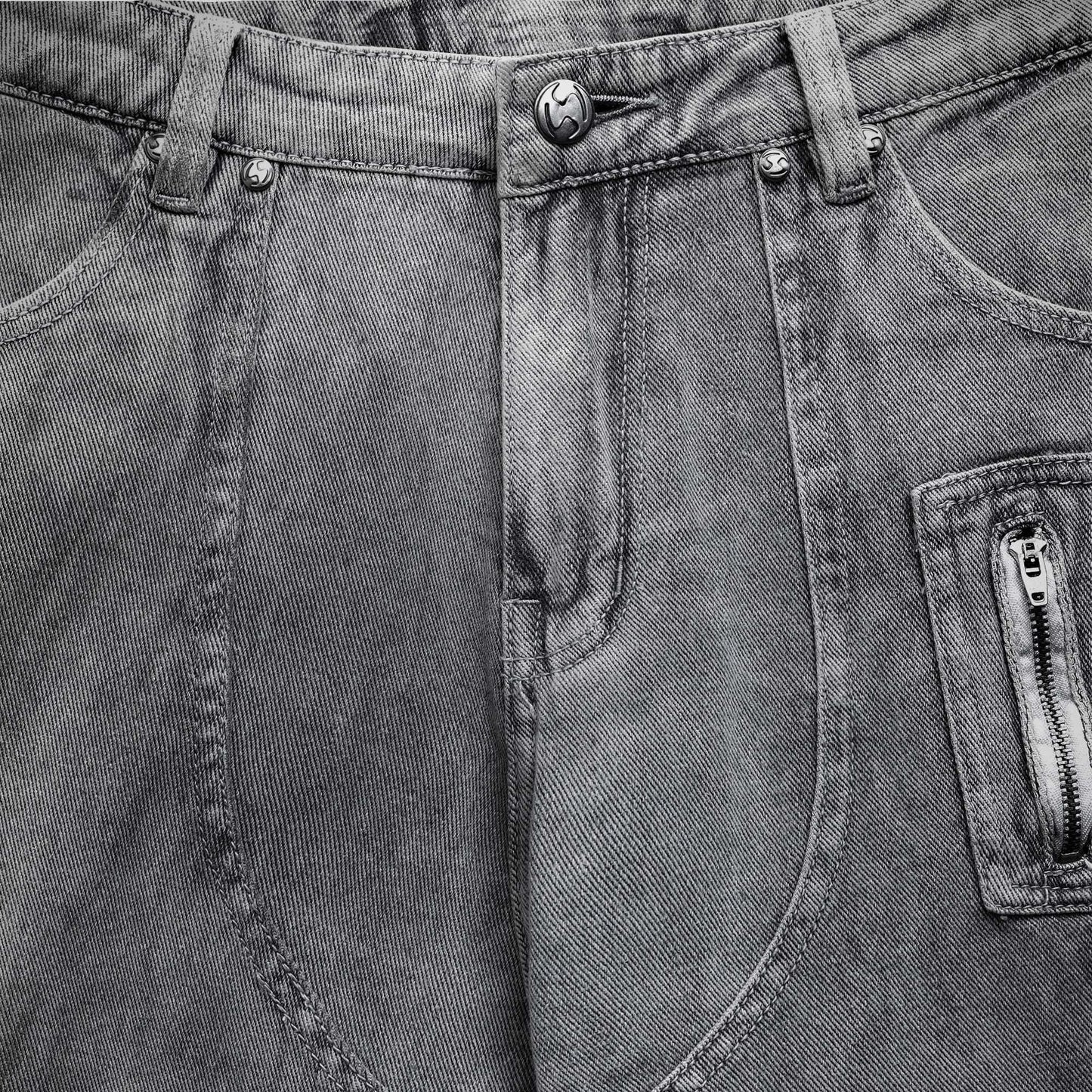 Dust Cargo Jorts - Washed Grey