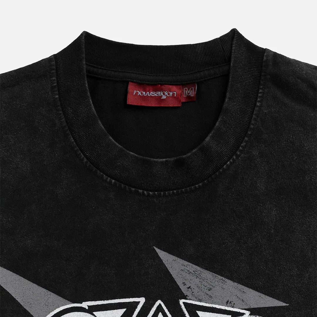 Chenille Icons Tee - Washed Black